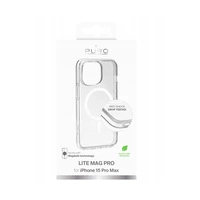 Puro TPU+PC viedtālruņa apvalks "LITE MAG" ar magnētisko iPhone 16E, caurspīdīgs