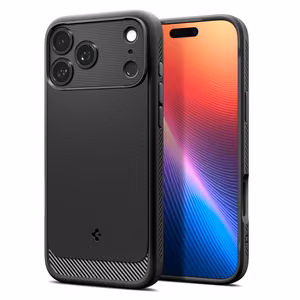 Spigen Rugged Armor Mag Чехол совместимый с MagSafe для iPhone 17 Pro матовый чёрный
