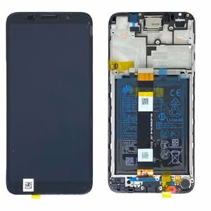 LCD ekrāns Huawei Y5p 2020 ar skārienekrānu, rāmi un bateriju Midnight Black oriģināls (service pack)