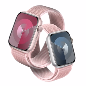 Спортивный нейлоновый ремешок Crong Nylon для Apple Watch 38/40/41/42 мм, пудрово-розовый