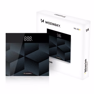 Wozinsky WAL-180 Bathroom Scale up to 180 kg Accurate - Black