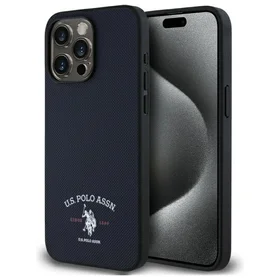 US Polo USHCP15XPARV viedtālruņa apvalks iPhone 15 Pro Max 6.7" ar drukātu DH logotipu - tumši zila