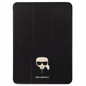 Karl Lagerfeld Saffiano Karl Head atvāžamais maciņš iPad Pro 11 collu melns