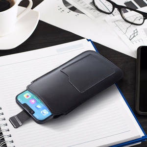 ROYAL - Leather universal blet pocket / black - Size L - IPHONE 6 / 7 / 8