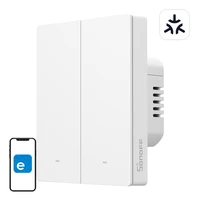 SONOFF M5-2C-80W WiFi Matter viedais sienas slēdzis (2 kanāli, rāmim)