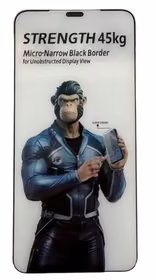 Ekrāna aizsargstikls "Strength Gorilla Micro-border" Apple iPhone 15 Plus melns bulk