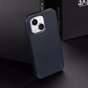 Dux Ducis Naples iPhone 14 Plus magnētiskais ādas apvalks MagSafe zils