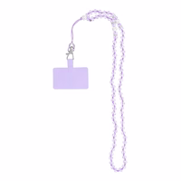 CRYSTAL DIAMOND tālruņa siksniņa, tālruņa piekariņš / auklas garums 74 cm (37 cm cilpā) / uz kakla – violets