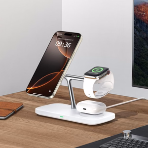 Tech-Protect QI15W-A45 3в1 Беспроводное зарядное устройство с MagSafe для устройств Apple - белый