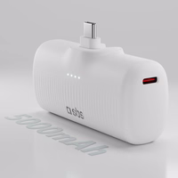 SBS EcoPower 5000 mAh 10W portatīvais lādētājs ar iebūvētu USB-C portu - balta