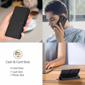 Xiaomi 15T Pro Tech-Protect Wallet Case - Black