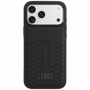 Audi ādas vāciņš modelim iPhone 18 Pro Max / 17 Pro Max, saderīgs ar MagSafe – melns