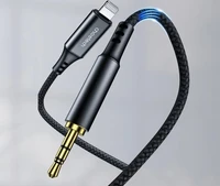 Choetech AUX009 Lightning / mini džeks 3,5 mm kabelis 2 m - melns