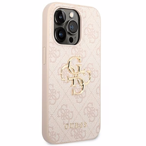 Guess GUHCP14L4GMGPI iPhone 14 Pro 6,1 rozā ciets apvalks 4G Big Metal Logo