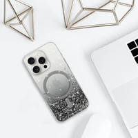 Tel Protect Moonlite Magnētiskais viedtālruņa apvalks Iphone 16 Pro melns caurspīdīgs