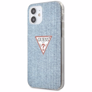 Guess GUHCP12SPCUJULLB iPhone 12 mini 5.4" синий/светло-синий жёсткий чехол Jeans Collection
