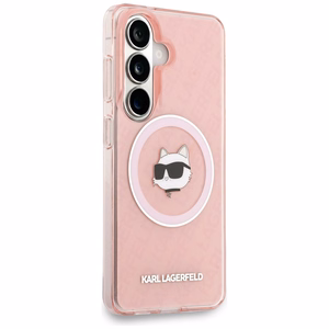 Karl Lagerfeld maciņš IML Repeated Choupette MagSafe priekš Samsung Galaxy S26 rozā
