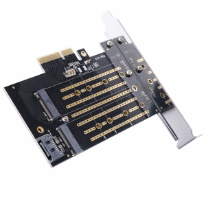 Orico PDM2 PCIe paplašināšanas karte 3.0 ×4 M.2 NVMe un SATA diskiem – melns