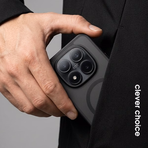Crong Hybrid Matte Magnetic MagSafe vāciņš ierīcei Xiaomi Redmi Note 15 Pro+, melns