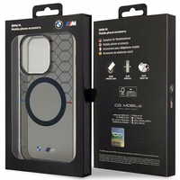 Apvalks BMW BMHMP14XHGPK iPhone 14 Pro Max 6.7" pelēks/pelēks cietais apvalks Raksts MagSafe