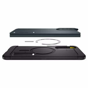 Spigen Tough Armor magnētiskais viedtālruņa apvalks Samsung Galaxy S25 Edge - zaļš/melns