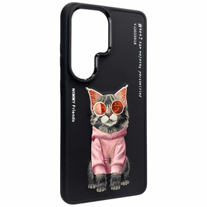 Nimmy Glasses Cool Cat maciņš Samsung Galaxy S26 Ultra melns