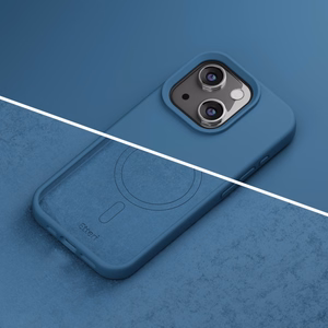 Etteri Silikona mag futrālis iPhone 13 6,1" tumši zils