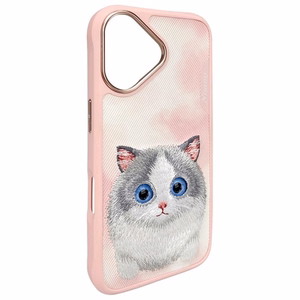 Nimmy Big Eyed Pet 2.0 Viedtālruņa apvalks priekš iPhone 16 - rozā