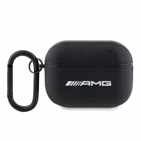 AMG AMAP2SLWK AirPods Pro 2 (2022/2023) apvalks melns/melns Ādas balts logotips