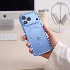 Tech-Protect MagPrime MagSafe CC maciņš, paredzēts iPhone 18 Pro Max / 17 Pro Max, matēti gaiši zils
