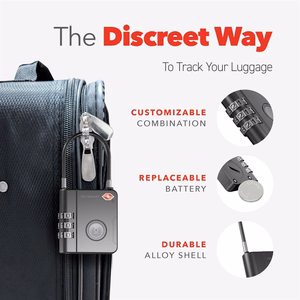 KEYSMART SmartLock; TSA Approved Find My Lock, Black