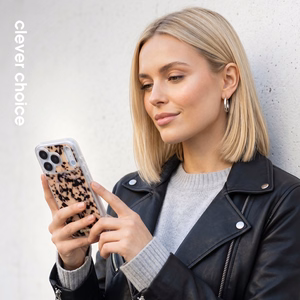 Crong Deluxe MAG Cover MagSafe vāciņš ierīcei iPhone 17 Pro, gaišs bruņurupuča bruņu raksts