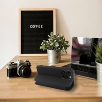 FOLIO sānu magnētiskais grāmatas tipa viedtālruņa apvalks, paredzēts IPHONE 15 PRO MAX, melns