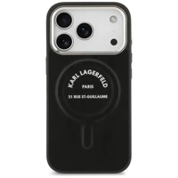 Karl Lagerfeld Karl RSG Logo Magnētiskais viedtālruņa apvalks iPhone 17 Pro Max - Melns