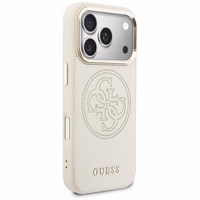 Guess Perforated 4G MagSafe Maciņš for iPhone 17 Pro Max - bēšs