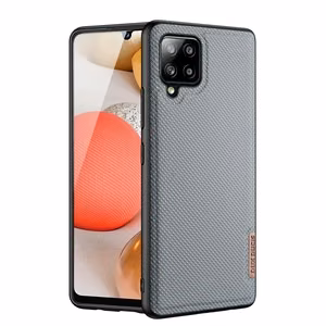 Dux Ducis Fino apvalks pārklāts ar neilona materiālu Samsung Galaxy A42 5G pelēks