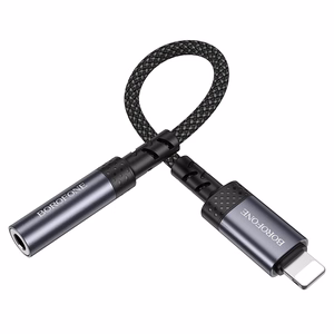 Borofone adapteris BV24 Graceful - Lightning uz jack 3,5 mm - pelēks