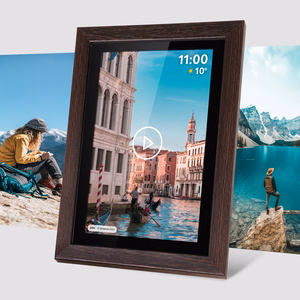 Kruger&Matz FRAMEO Wi-Fi 15,6 collu digitālais foto rāmis ar koka ietvaru