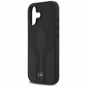 Mercedes ādas The Move magnētiskais viedtālruņa apvalks iPhone 17 - melns