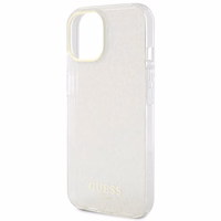 Guess GUHCP15SHDECMP iPhone 15 6.1" rozā/rozā cietais viedtālruņa apvalks IML Faceted Mirror Disco Iridescent