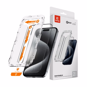 Crong EasyShield 2-Pack rūdīta stikla ekrāna aizsargi iPhone 15 Pro Max, 2 gab.