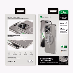 Amazing Thing Titan Pro Mag gredzena turētāja apvalks 10FT IP156.1PTRGY Iphone 15 Pro titāna