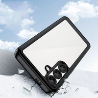 Kosmosa apvalks Samsung Galaxy S25 Edge ar elastīgu rāmi - melns