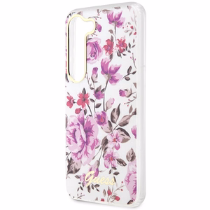 Guess GUHCS23SHCFWST S23 S911 белый/белый жёсткий чехол Flower Collection
