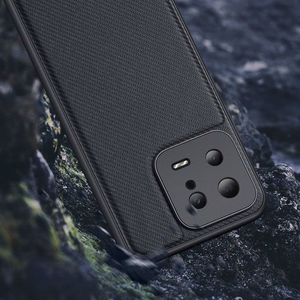 Dux Ducis Fino viedtālruņa apvalks Xiaomi 13 ar silikona rāmi pelēks