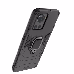 Ring Armor bruņots hibrīda apvalks ar magnētisko turētāju OnePlus Ace Melns