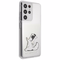Karl Lagerfeld Choupette Fun Apvalks Samsung Galaxy S21 Ultra - Caurspīdīgs