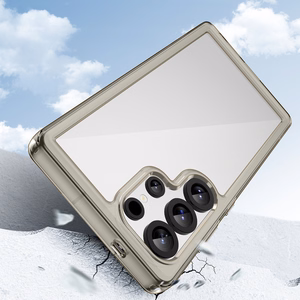 Viedtālruņa apvalks (m) ar Gel Frame Samsung Galaxy S25 Ultra - skaidrs melns (m)