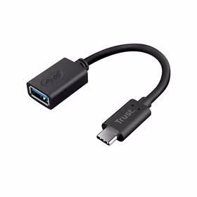 Trust Calyx USB-C uz USB-A adaptera kabelis melns