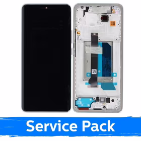 LCD displejs saderīgs ar Xiaomi Redmi Note 14 Pro+ 5G ar rāmi / Ledus zils / (Service Pack)